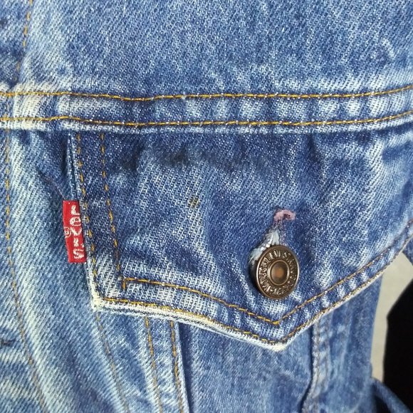 🎉🎉🎉 HP B192 Vintage Levi's Denim Trucker Jacket 40 🎉🎉🎉 - Picture 3 of 7
